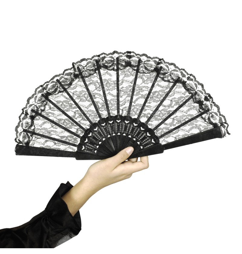 Blonde Vifte Sort (44 x 23,5 cm) | Flamenco Vifte - Kropstilbehør - Temashop