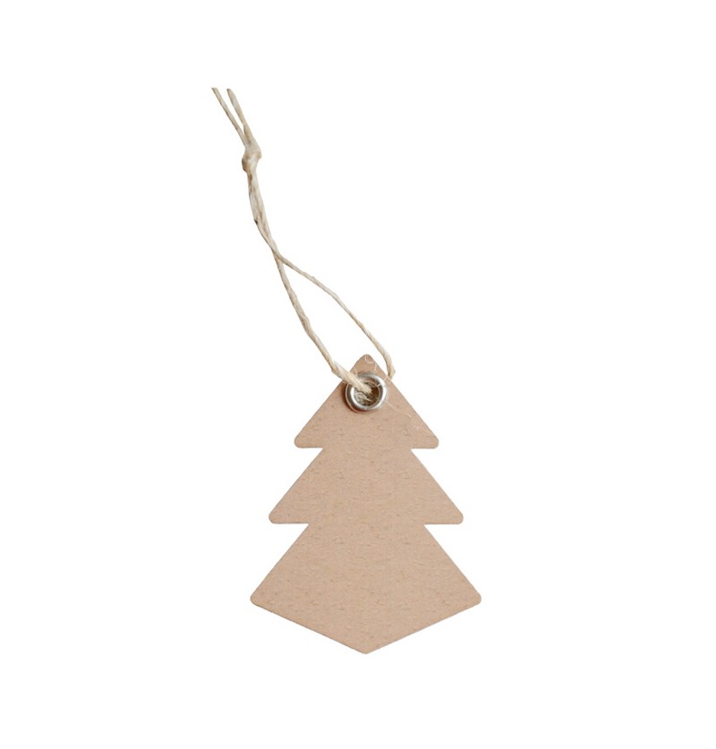 Juletræs Gavemærker - 12 stk (5 x 3,8 cm) | Juletræ Gavetilbehør - Temashop