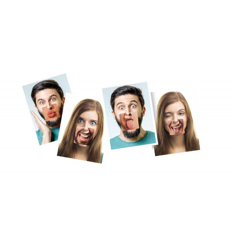 Grimasse Photobooth Kort | Sjovt diverse Photobooth - Festtilbehør - Temashop