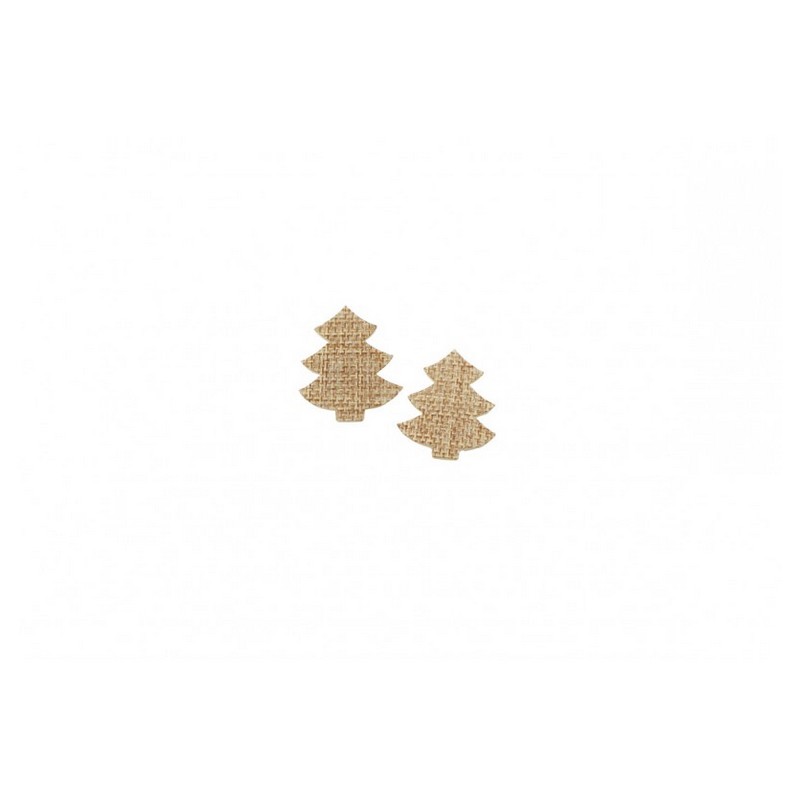 Juletræ Jutekonfetti - 12 stk (3 cm) | Julepynt Konfetti - Temashop