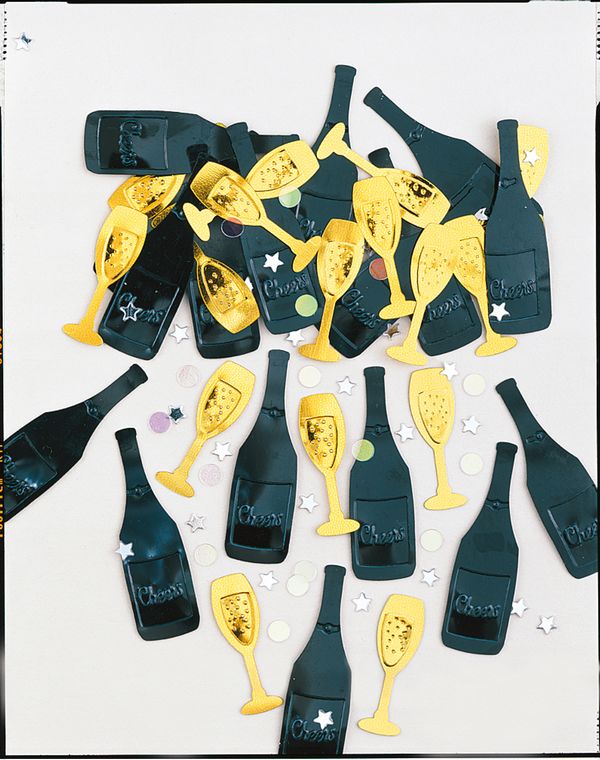 Champagneglas Flasker Konfetti