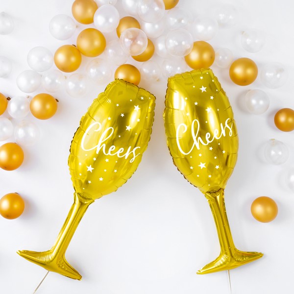 Champagneglas Folieballon