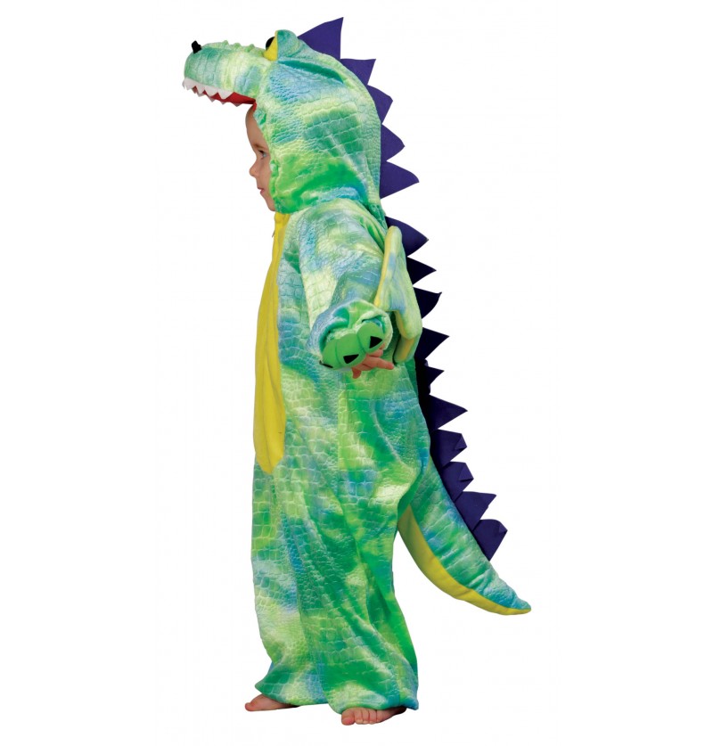Grøn Drage Børnekostume - Fantasy / Eventyr kostume til børn i størrelserne 104-140 | Drage udklædning til børn - Temashop