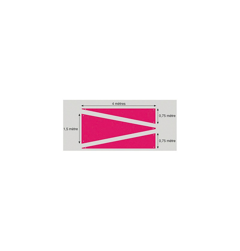 Trekant Forhæng Fuchsia - 3 stk (1,5 m x 4 m) | Pink tema Forhæng - Temashop