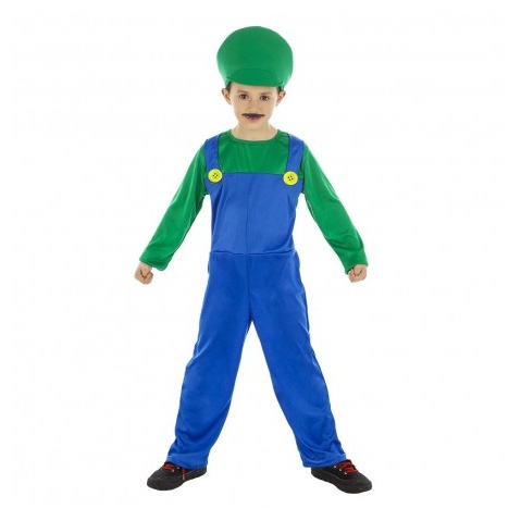 Blikkenslager Børnekostume Grøn - Animationer kostume til børn i størrelserne 104-152 | Super Mario udklædning til børn - Temashop