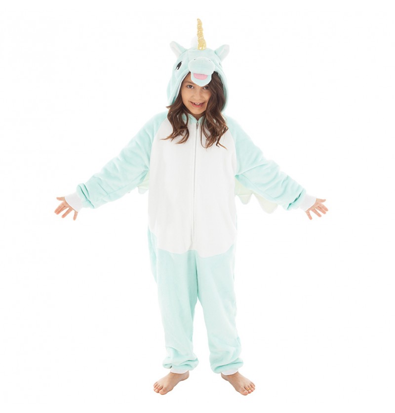 Enhjørning Onesie Børnekostume | Enhjørning udklædning til børn - Temashop