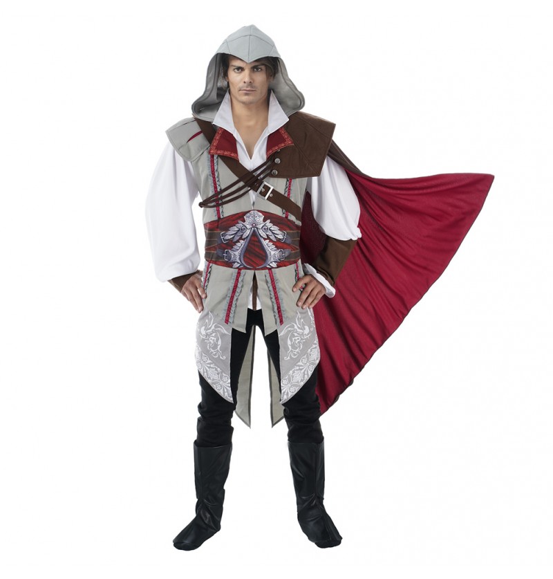 Assassin's Creed Ezio Kostume - Animationer kostume til voksne i størrelserne M-XL | Assassin's Creed kostume til mænd - Temashop