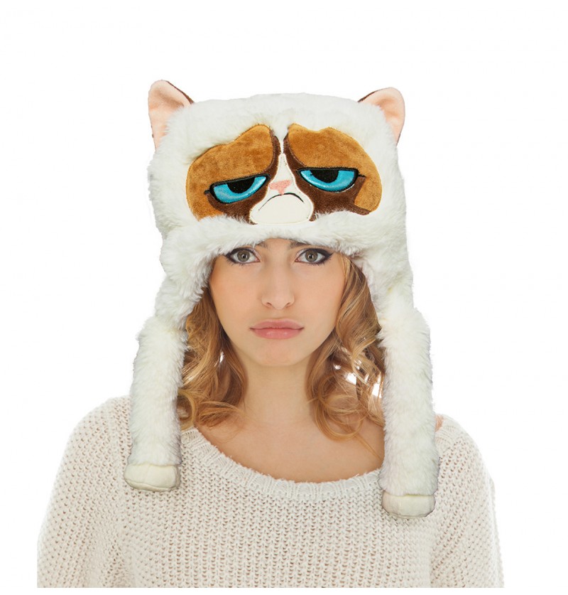 Grumpy Cat Hue | Kat Hat / Hue / Hjelm - Hovedtilbehør - Temashop