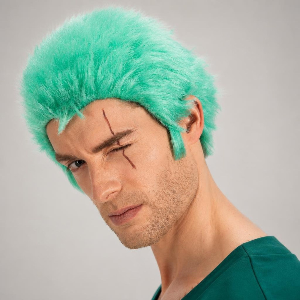 One Piece Zoro Paryk Grøn | One Piece Paryk - Hovedtilbehør - Temashop
