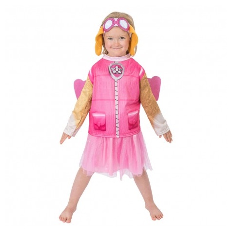 Paw Patrol Skye Børnekostume Lyserød - Børne TV kostume til børn i størrelserne 104-128 | Paw Patrol udklædning til børn - Temashop