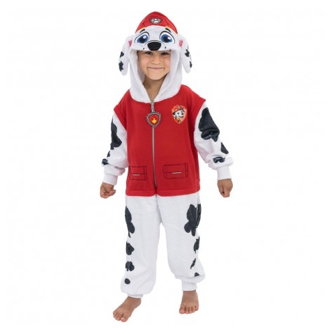 Paw Patrol Marshall Børnekostume Rød/Hvid - Børne TV kostume til børn i størrelserne 104-128 | Paw Patrol udklædning til børn - Temashop