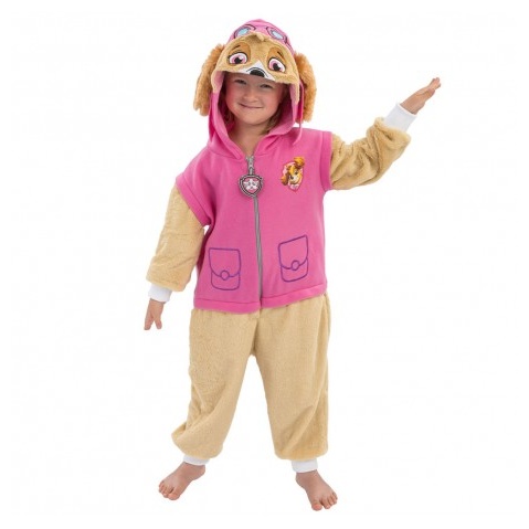 Paw Patrol Skye Børnekostume Lyserød/Beige - Børne TV kostume til børn i størrelserne 104-L | Paw Patrol udklædning til børn - Temashop