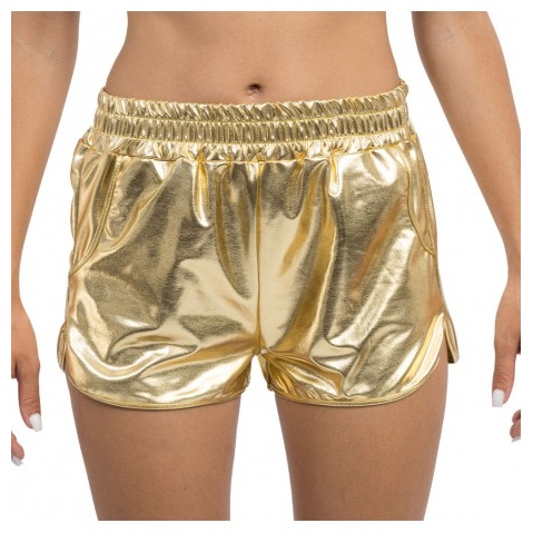 Metalliske Shorts Guld - Farvetemaer kostume til voksne i størrelserne S-L | Guld tema - Temashop