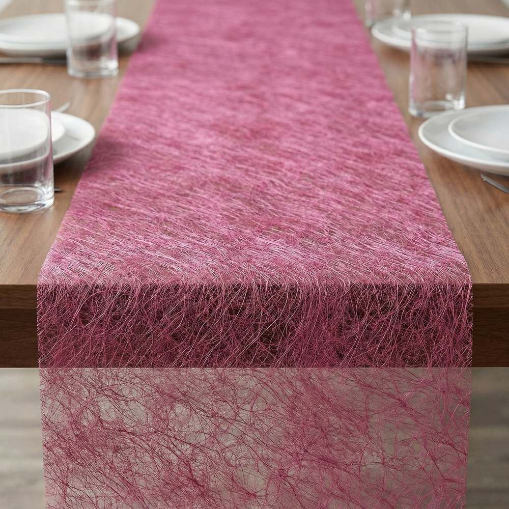 Romance Bordløber Fuchsia - 1 rulle (60 cm x 10 m) | Pink tema Bordløber - Temashop