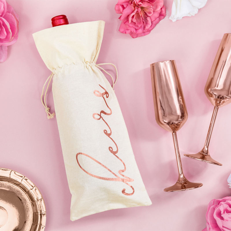 Cheers Vinpose Rosaguld - 5 stk (15,5 x 36 cm) | Drinks Gavetilbehør - Temashop