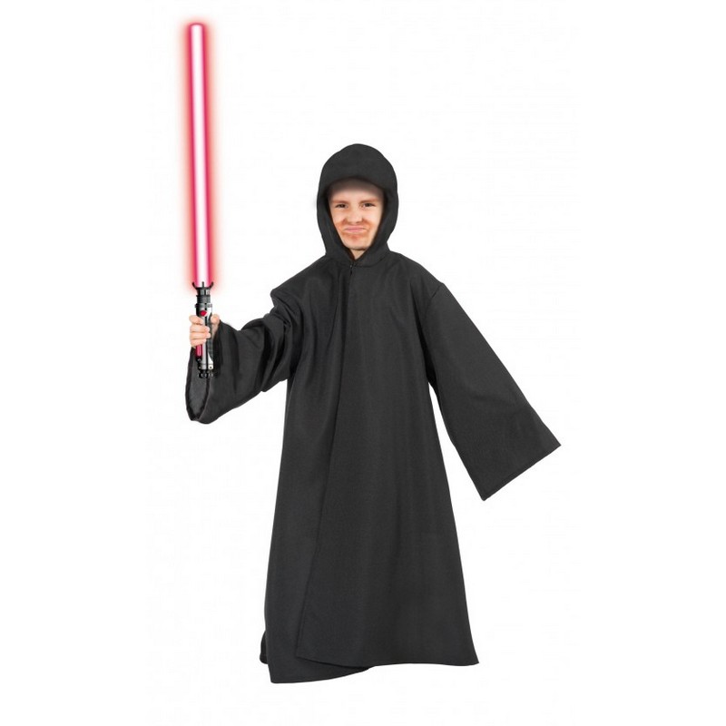 Ridderkåbe Børnekostume Sort - TV-serier / Film kostume til børn i størrelserne 116 | Star Wars udklædning til børn - Temashop