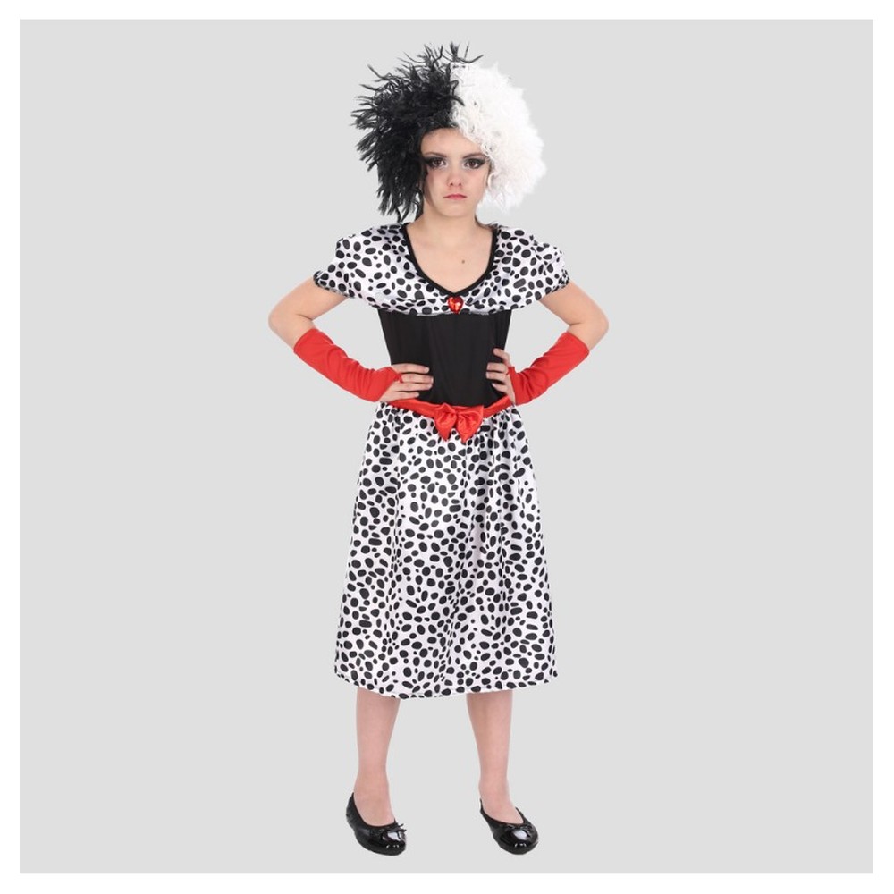 101 Dalmatinere Cruella Børnekostume | 101 Dalmatinere udklædning til børn - Temashop