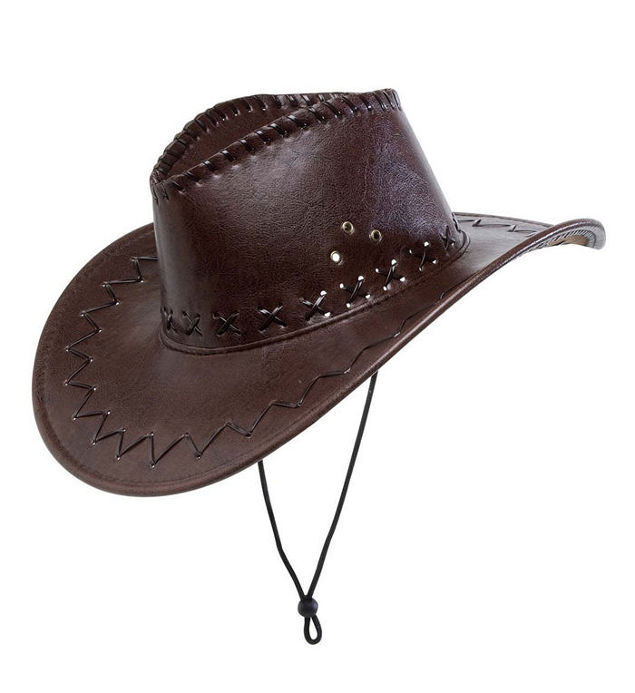 Cowboy Hat Brun | Det vilde vesten Hat / Hue / Hjelm - Hovedtilbehør - Temashop