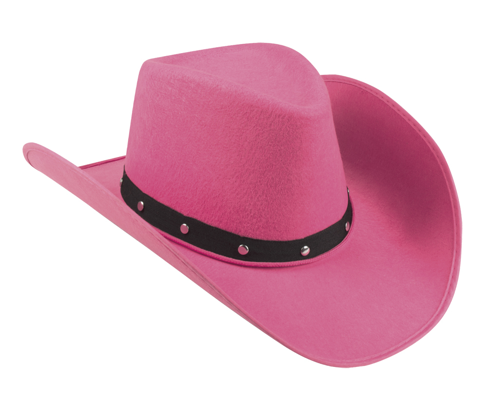 Cowboy Hat Pink | Det vilde vesten Hat / Hue / Hjelm - Hovedtilbehør - Temashop