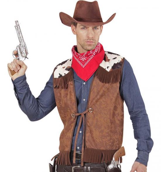 Cowboy Vest - Historisk kostume til voksne i størrelserne M-XL | Det vilde vesten kostume til mænd - Temashop