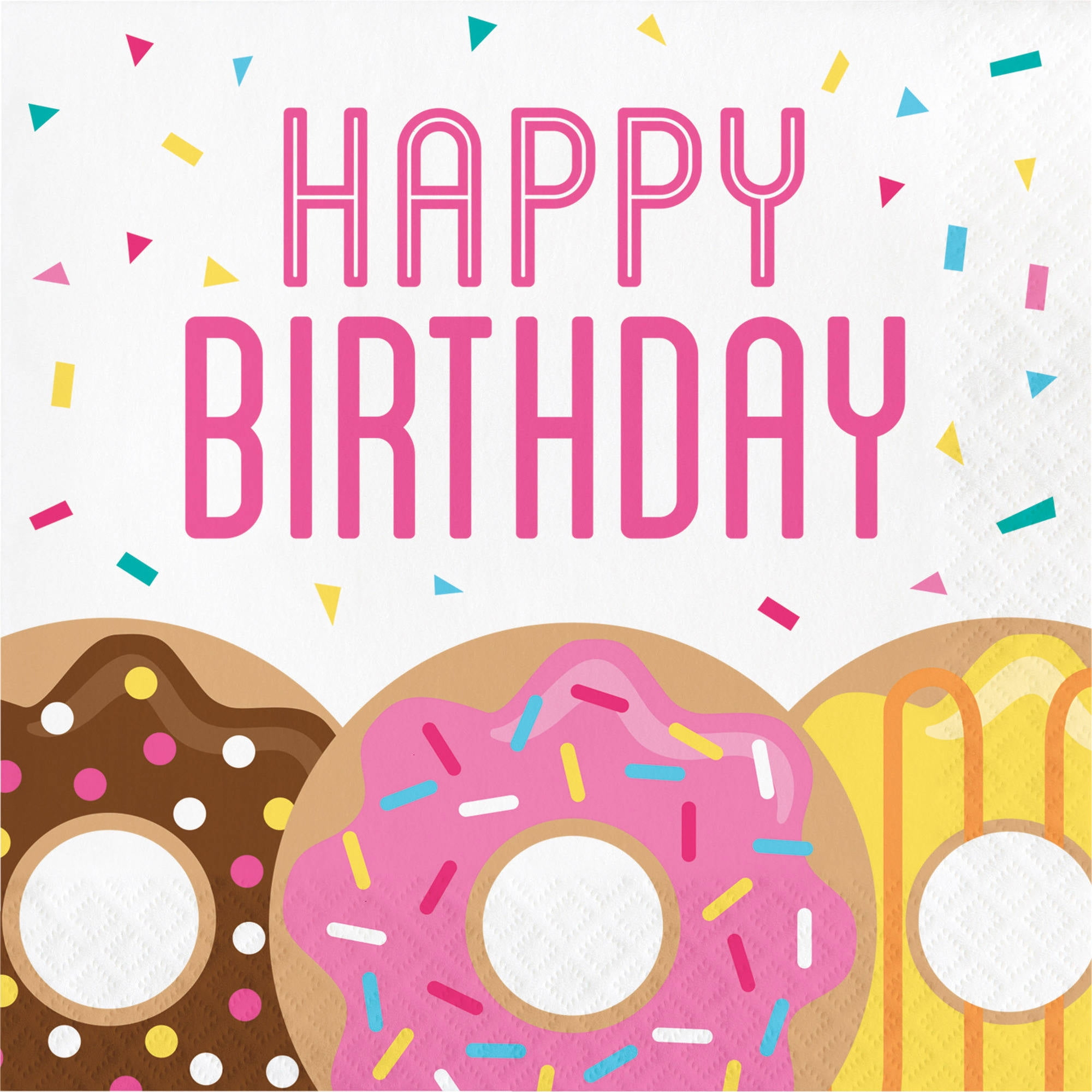 Donut Servietter - 16 stk (33 x 33 cm) | Donut Servietter - Temashop