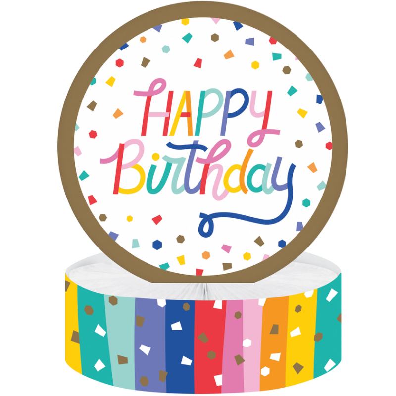 Konfetti Happy Birthday Honeycomb Dekoration