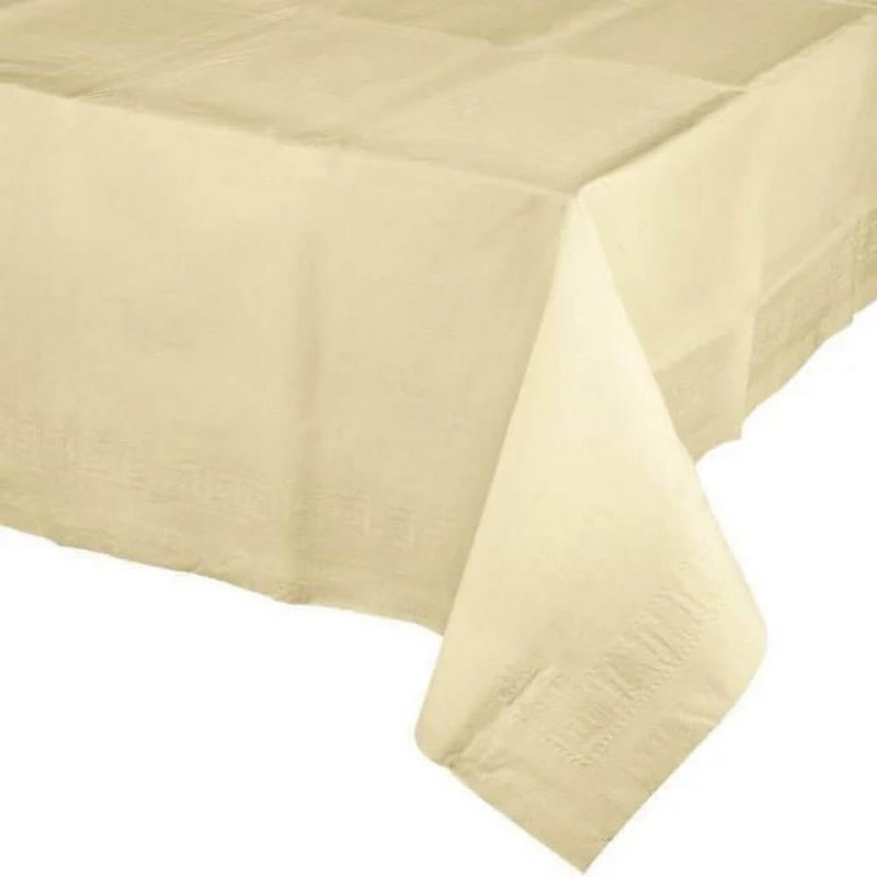 Papirsdug Elfenbenshvid - 1 stk (137 x 274 cm) | Hvidt tema Duge - Temashop
