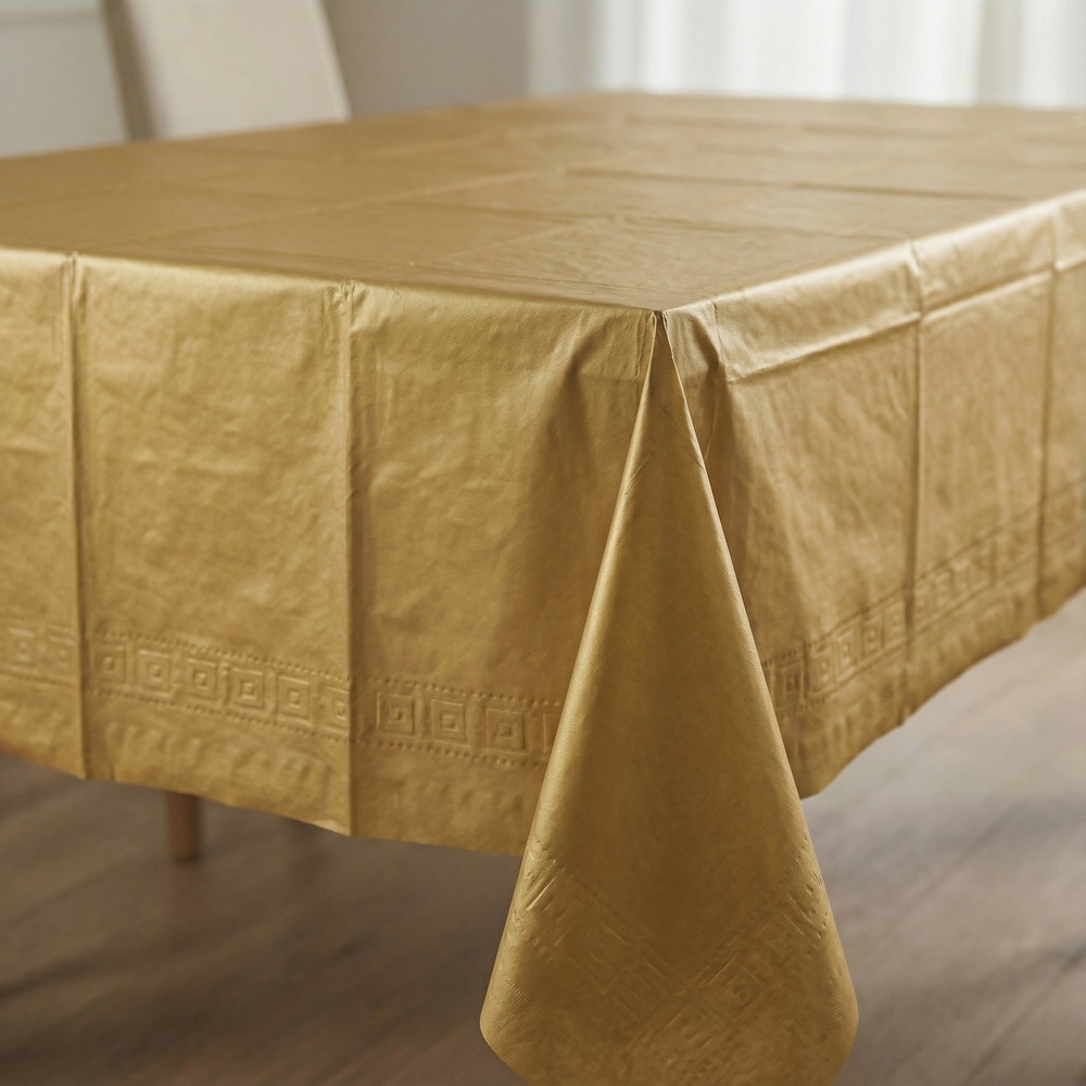 Papirsdug Guld - 1 stk (137 x 274 cm) | Guld tema Duge - Temashop
