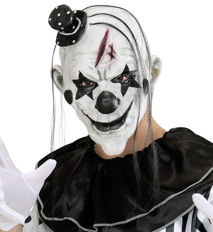 Crazy klovnemaske | Horror Clown Maske - Hovedtilbehør - Temashop