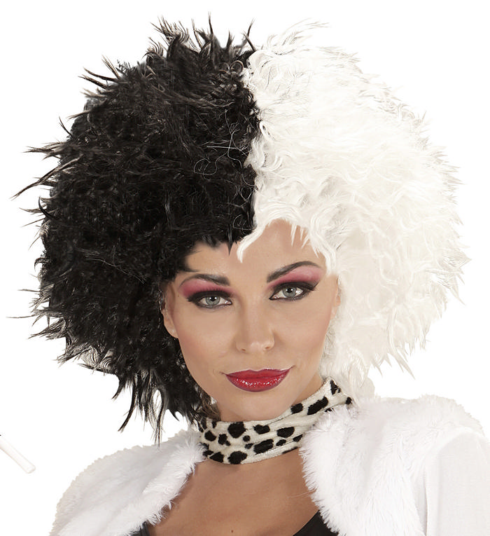 Cruella De Vil Afro Paryk | Cruella de Ville Paryk - Hovedtilbehør - Temashop