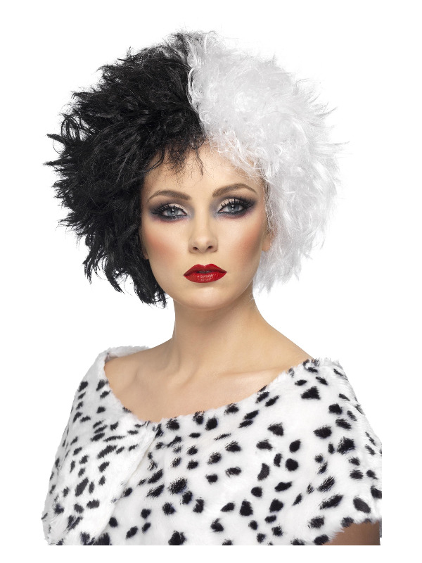 Cruella De Vil Paryk Sort/Hvid | Cruella de Ville Paryk - Hovedtilbehør - Temashop