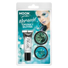 Moon Glitter Themed Clamshells Blue G32543 Costume Make Up Moon Glitter Themed Clamshells Blue G32543 Costume Make Up