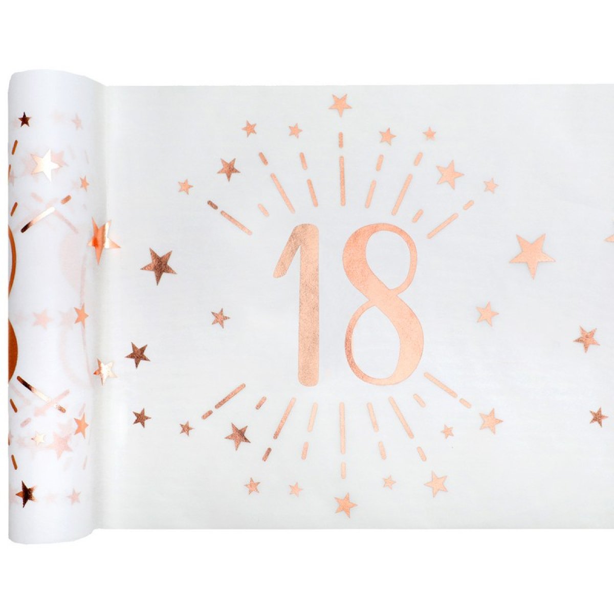 18 Års Bordløber Hvid/Rosaguld til 69 kr. på Temashop.dk