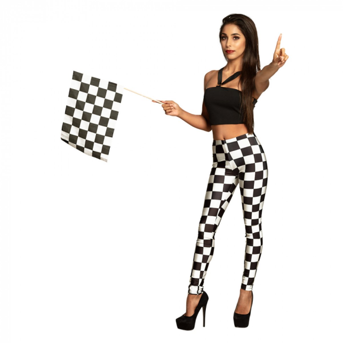 Køb Sort/Hvid Ternet Flag til kun 29 kr | Temashop.dk