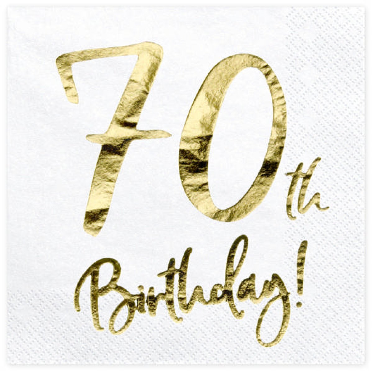 70 Års Servietter Guld/Hvid til 39 kr. på