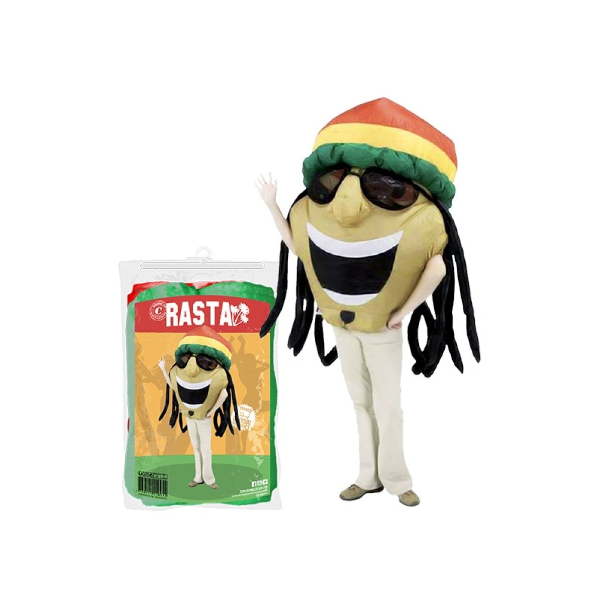 Oppustelig Rasta Kostume til 399 kr. på Temashop.dk