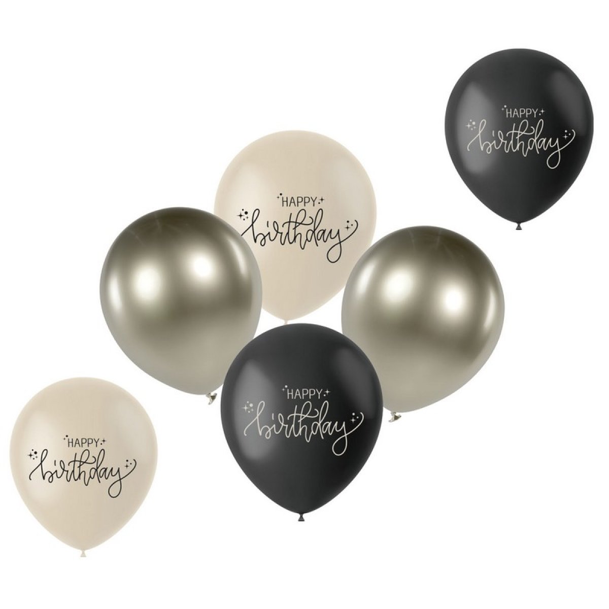 Latexballonger Happy Birthday Konfetti Rosa main image 1