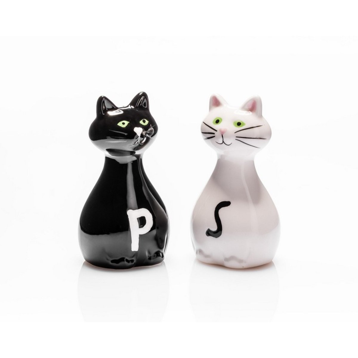 Katte Salt- og Peberbøsser Sort/Hvid til 79 kr. på Temashop.dk