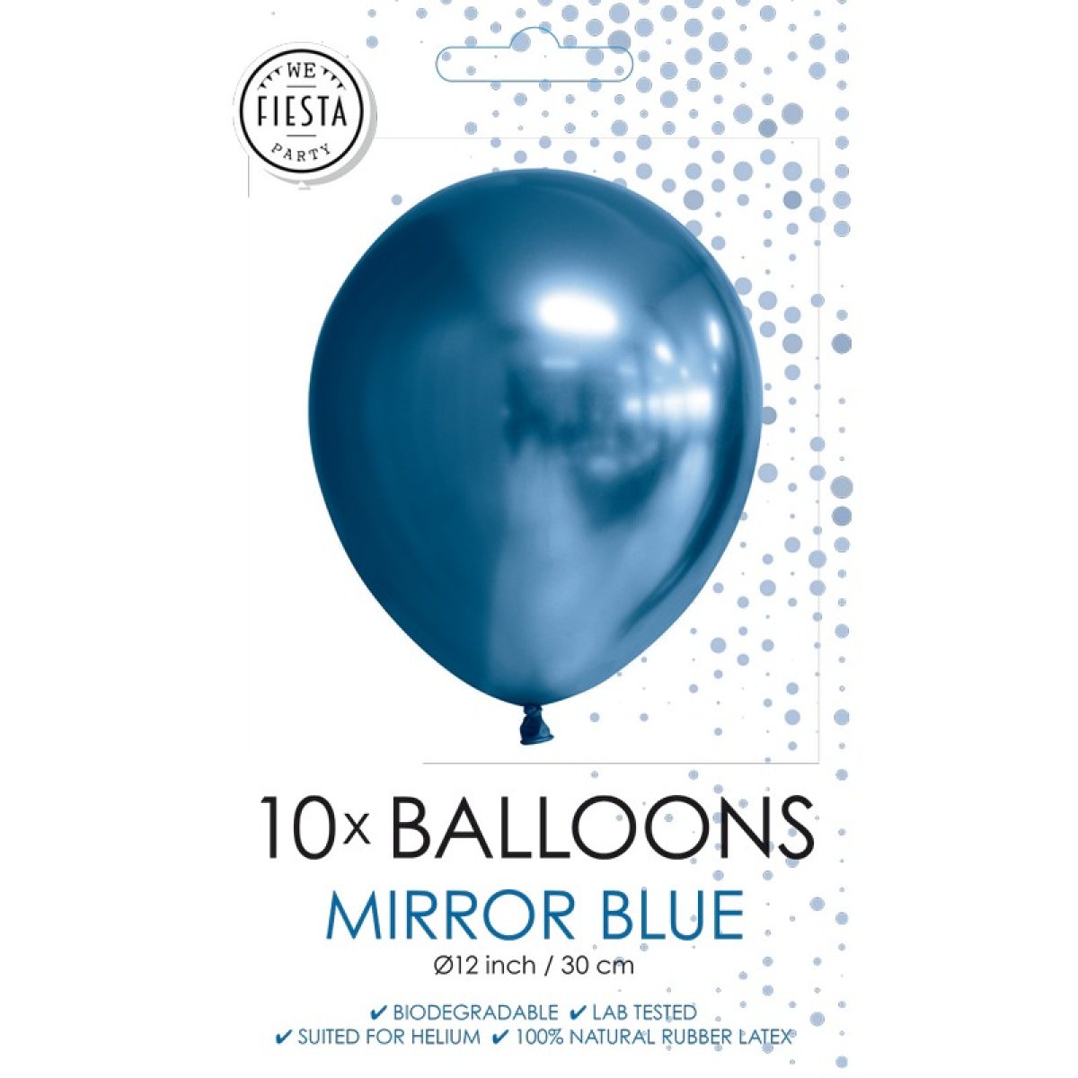 Latex miniballonger Chrome Blå 100-pack main image 1
