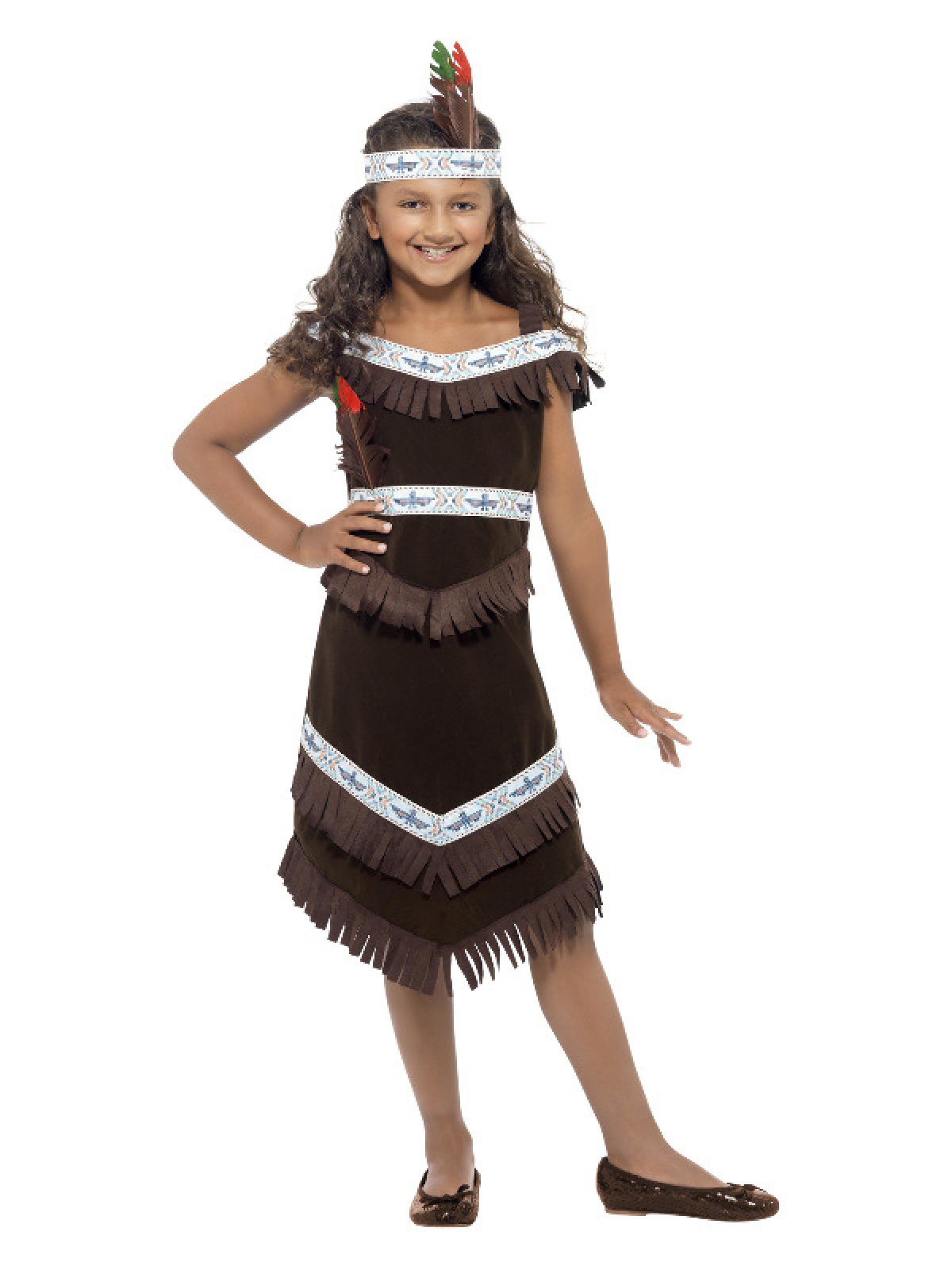 Køb Indianerpige Børnekostume til kun kr | Temashop.dk