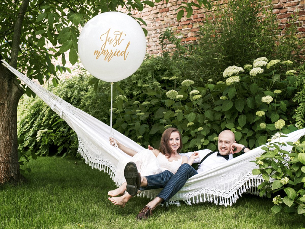 Eksperiment pisk Krav Køb Just Married Kæmpe Ballon Hvid til kun 49 kr | Temashop.dk