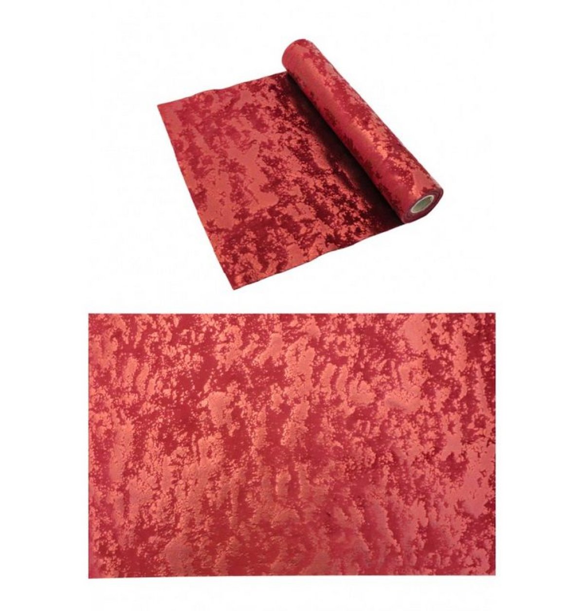 Metallisk Velour Bordløber Rød til 89 kr. på Temashop.dk