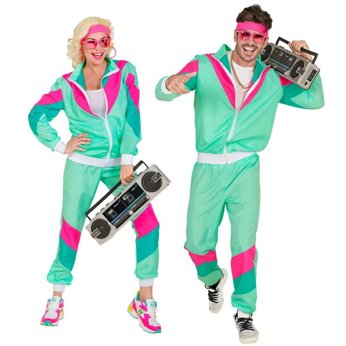 Køb Mintfarvet 80'er Kostume til kun 299 kr | Temashop.dk