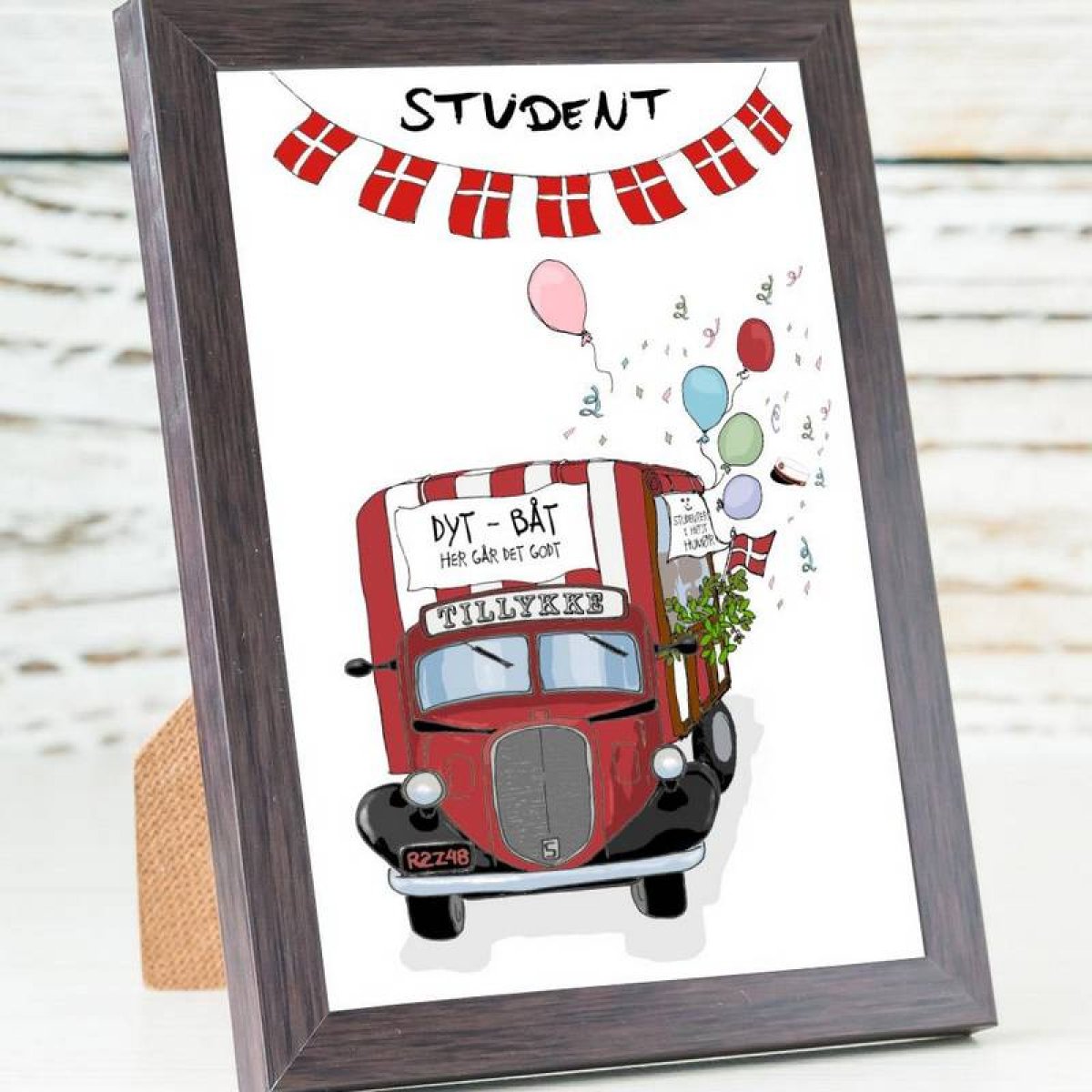 Tillykke Student Kort Rød til 29 kr. på Temashop.dk