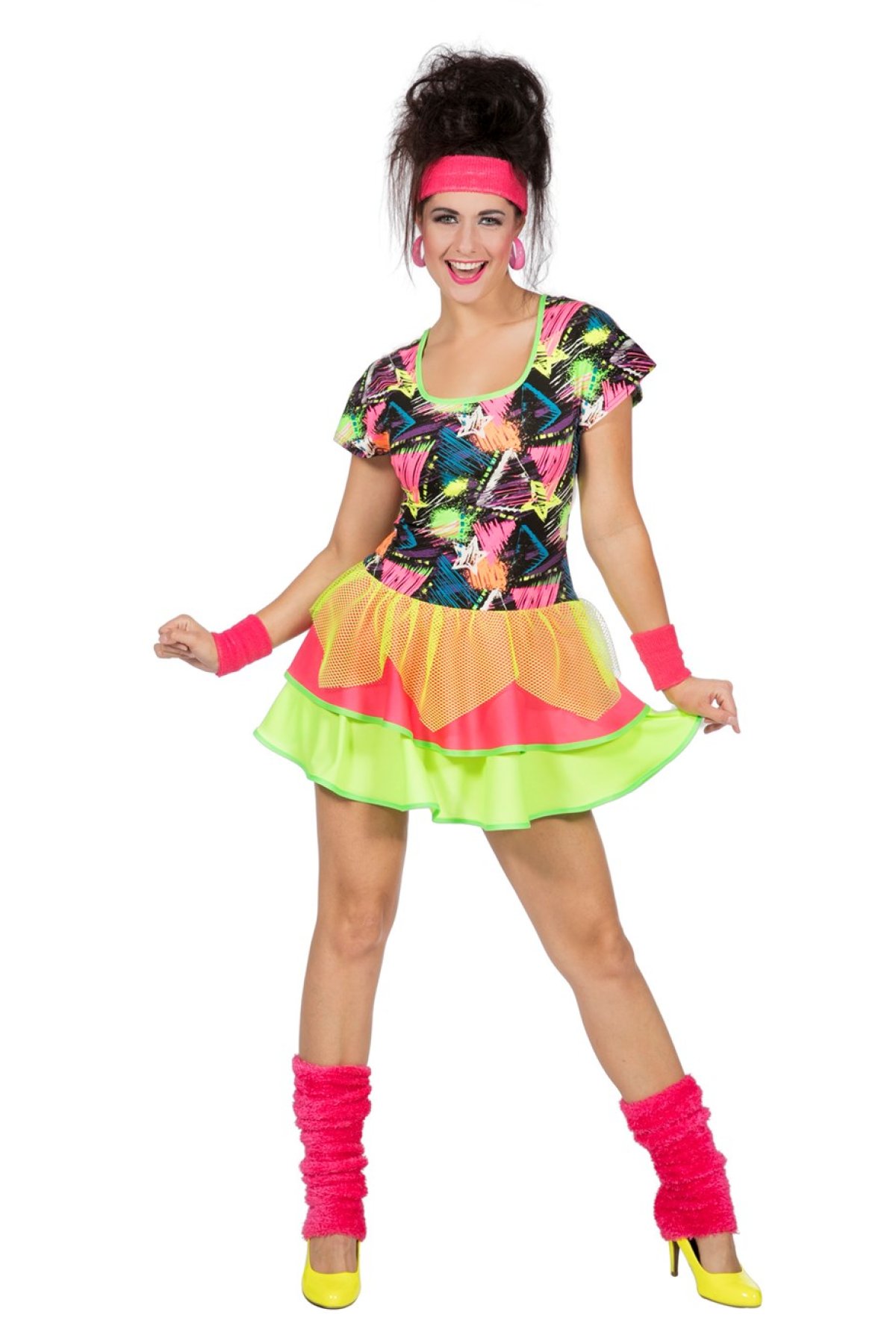 Køb Neon 80'er Kostume til kun 349 kr | Temashop.dk
