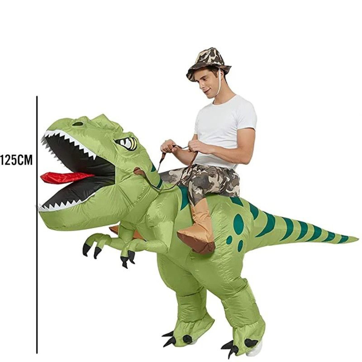 Oppustelig Dino Kostume til 599 kr. på Temashop.dk