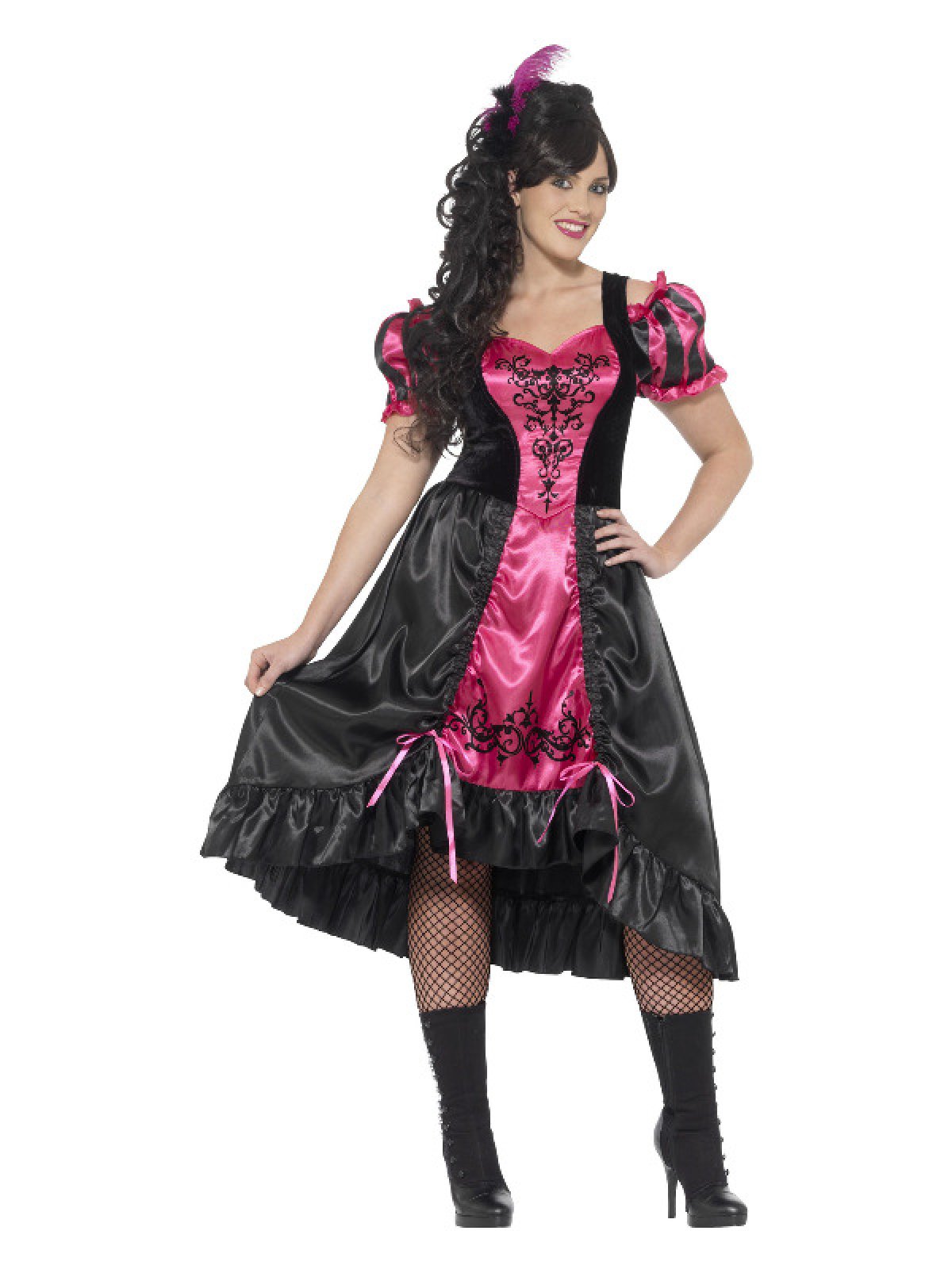 forbi opladning roterende Køb Sassy Saloon Pige Plussize Kostume til kun 399 kr | Temashop.dk
