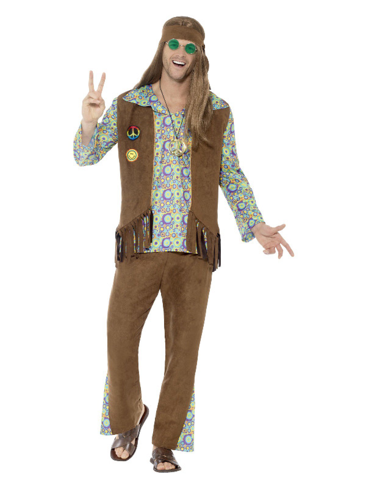 subtraktion hinanden jubilæum Køb Smart 60'er Hippie Kostume til kun 399 kr | Temashop.dk