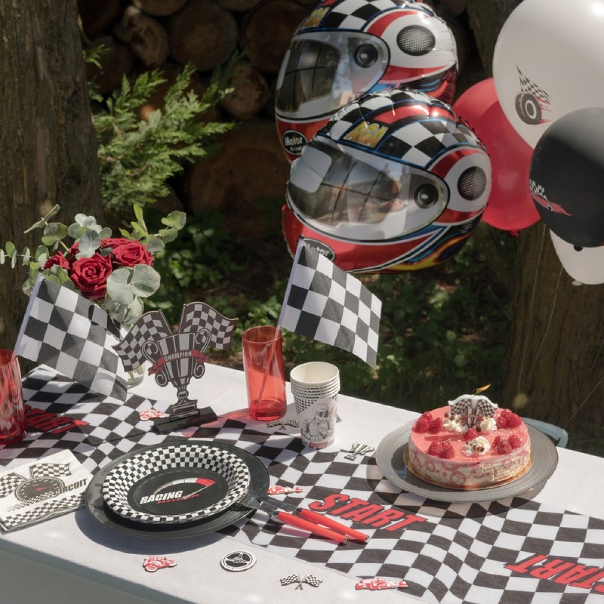 Racing Flag Sort/Hvid til 39 kr. på Temashop.dk