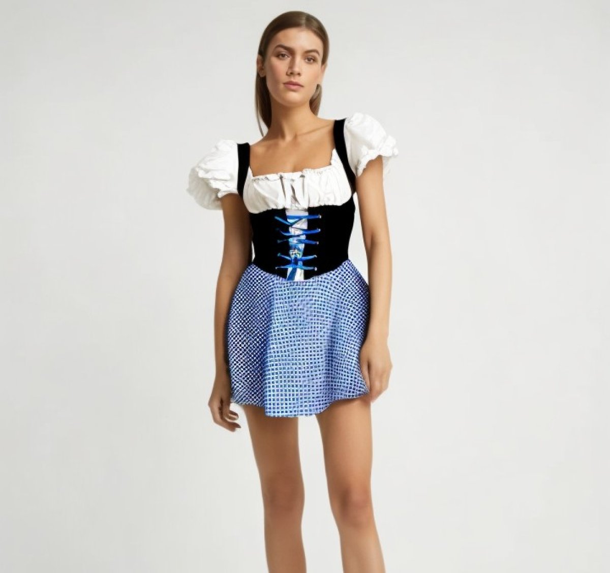 Tyrolerkjole Blå til kun kr | Temashop.dk